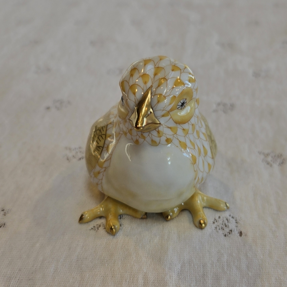 Herend Yellow Butterscotch Baby Chick Porcelain Figurine - Picture 2 of 6